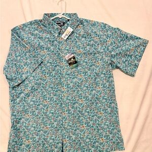 Reyn Spooner - Wildflowers - Teal Floral Shirt NWT